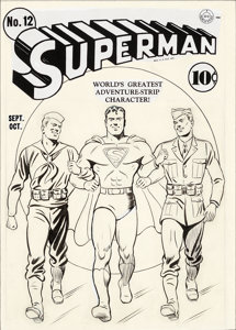 Fred Ray Superman #12 Cover Original Art (DC, 1941)