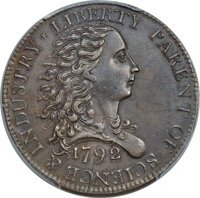 1792 P1C Birch Cent, Judd-5 (?), Pollock-6 (?), R.8 -- Denticles Repaired, Edge Filed -- PCGS Genuine Secure. XF Details...