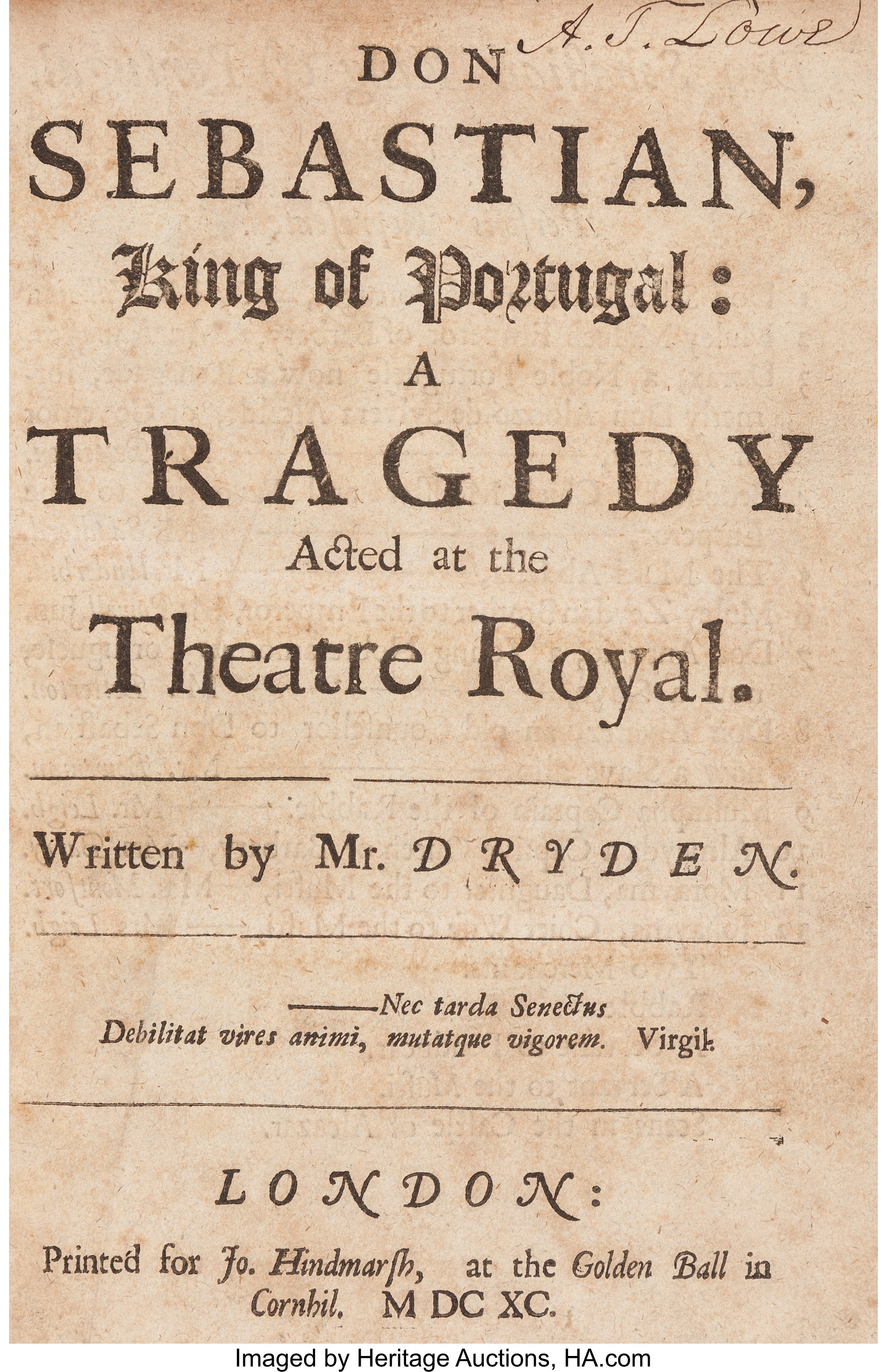 John Dryden Plays And Poems London 1682 1691 Sammelband
