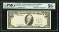 Fr. 2027-F $10 1985 Federal Reserve Note. PMG Choice About Unc 58 EPQ