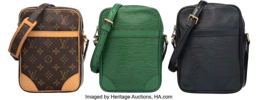Louis Vuitton Set of Three; Black & Green Epi Leather & Classic, Lot  #58286