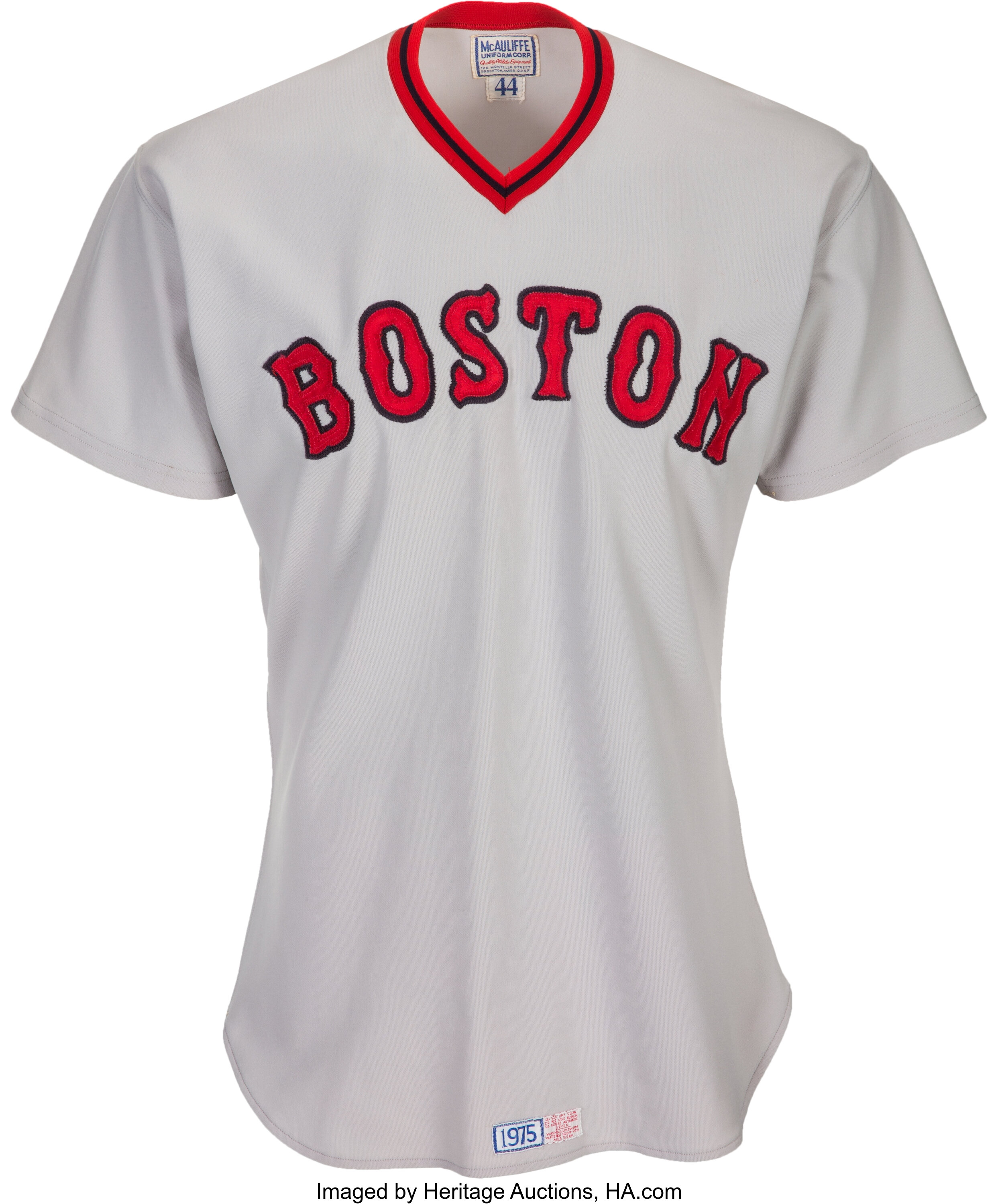 1975 Carlton Fisk Signed Game Worn Boston Red Sox Jersey. , Lot #81927