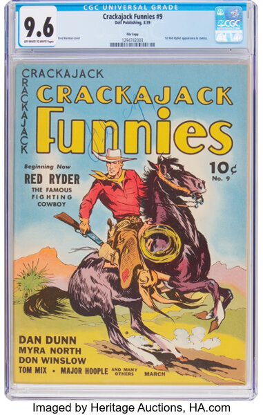 Golden Age (1938-1955):Western, Crackajack Funnies #9 File Copy (Dell, 1939) CGC NM+ 9.6 Off-white to white pages....