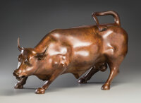 Arturo Di Modica (American/Italian, b. 1941) Charging Bull (Prototype for Wall Street Bull), 1988 Br