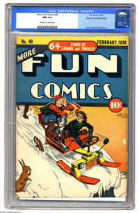 More Fun Comics #40 Mile High pedigree (DC, 1939) CGC NM 9.4 Off-white to white pages. Not only is this the only copy of...