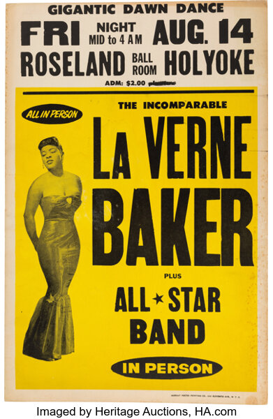 Music Memorabilia:Posters, LaVern Baker Roseland Ballroom Concert Poster (1959). Very Rare.
...