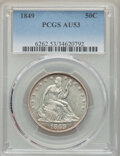 Seated Half Dollars, 1849 50C AU53 PCGS. PCGS Population: (19/95). NGC Census: (5/69).
Mintage 1,252,000. . From The E.B. Strickland Collec...