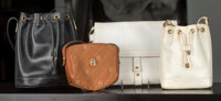 Four Various Handbags  The lot comprising: Fred Hayman brown leather crossbody bag; Black leather medium