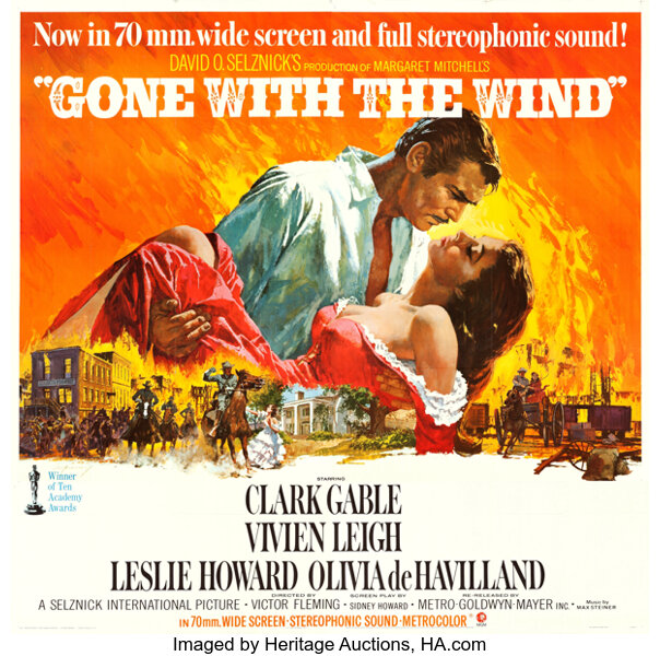 Movie Posters:Academy Award Winners, Gone with the Wind (MGM, R-1967). Six Sheet (80" X 80") Howard Terpning Artwork.. ...