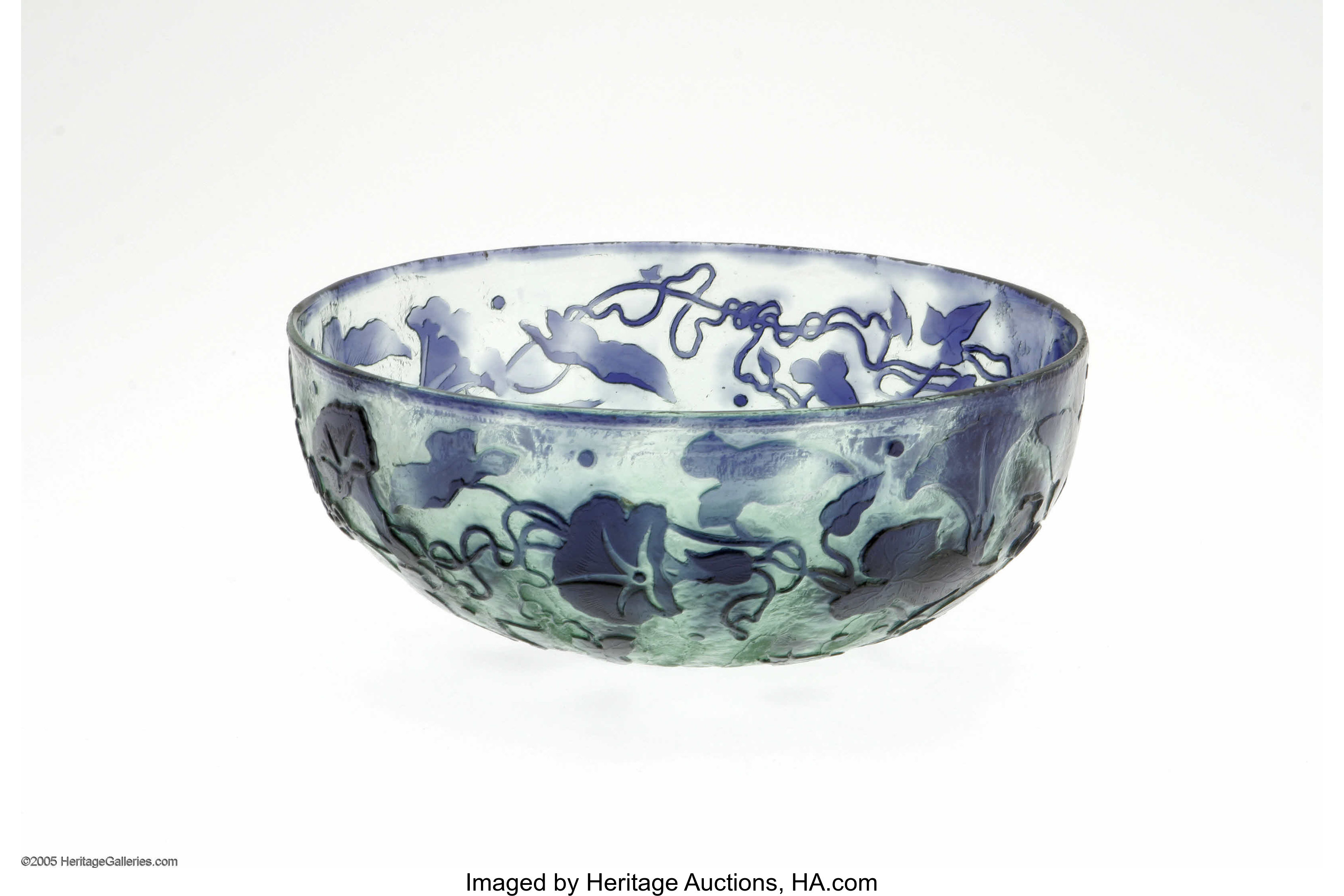 A French Overlaid and Etched Glass Bowl Galle, c.1900 The #30212 | Heritage Auctions