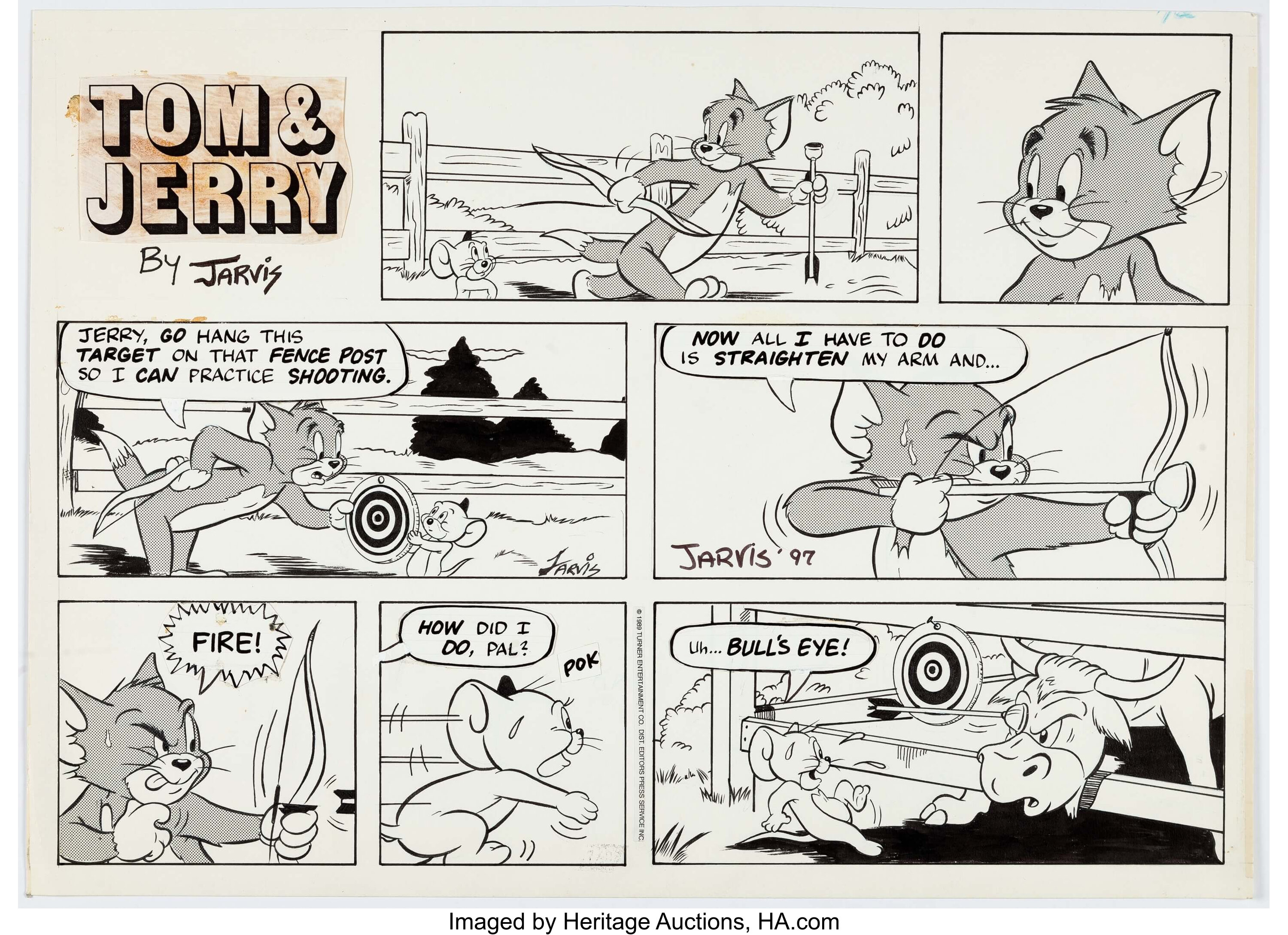 Kelly Jarvis Tom and Jerry Sunday Comic Strip Original Art (Editors | Lot  #12086 | Heritage Auctions