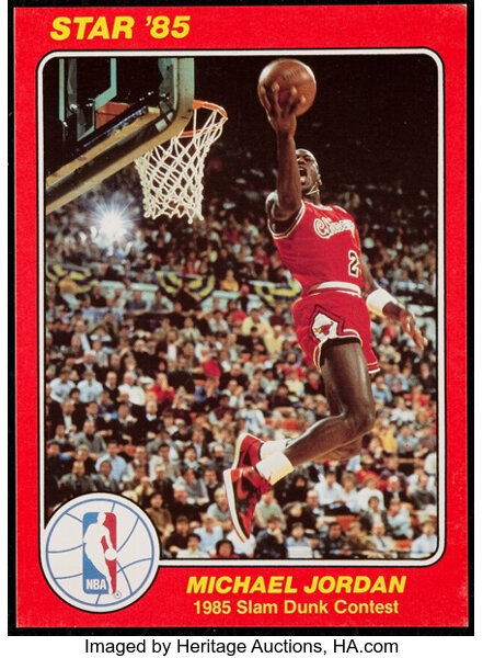 1985 Star Co Slam Dunk Contest Michael Jordan 5 Basketball Lot 44130 Heritage Auctions