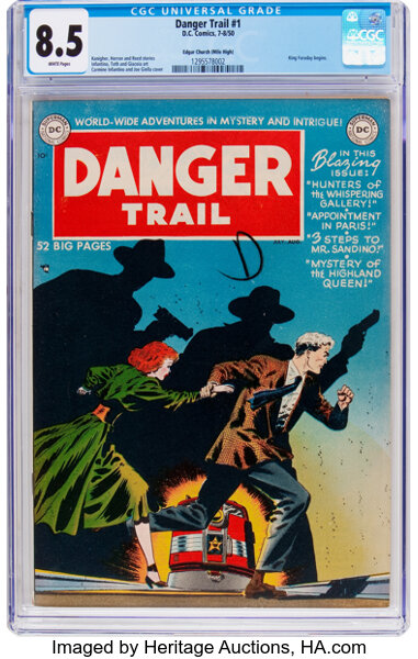 Golden Age (1938-1955):Adventure, Danger Trail #1 Mile High Pedigree (DC, 1950) CGC VF+ 8.5 White pages....