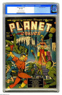 Planet Comics #10 (Fiction House, 1941) CGC VF 8.0 Cream to off-white pages. This comic's otherworldly action cover has...