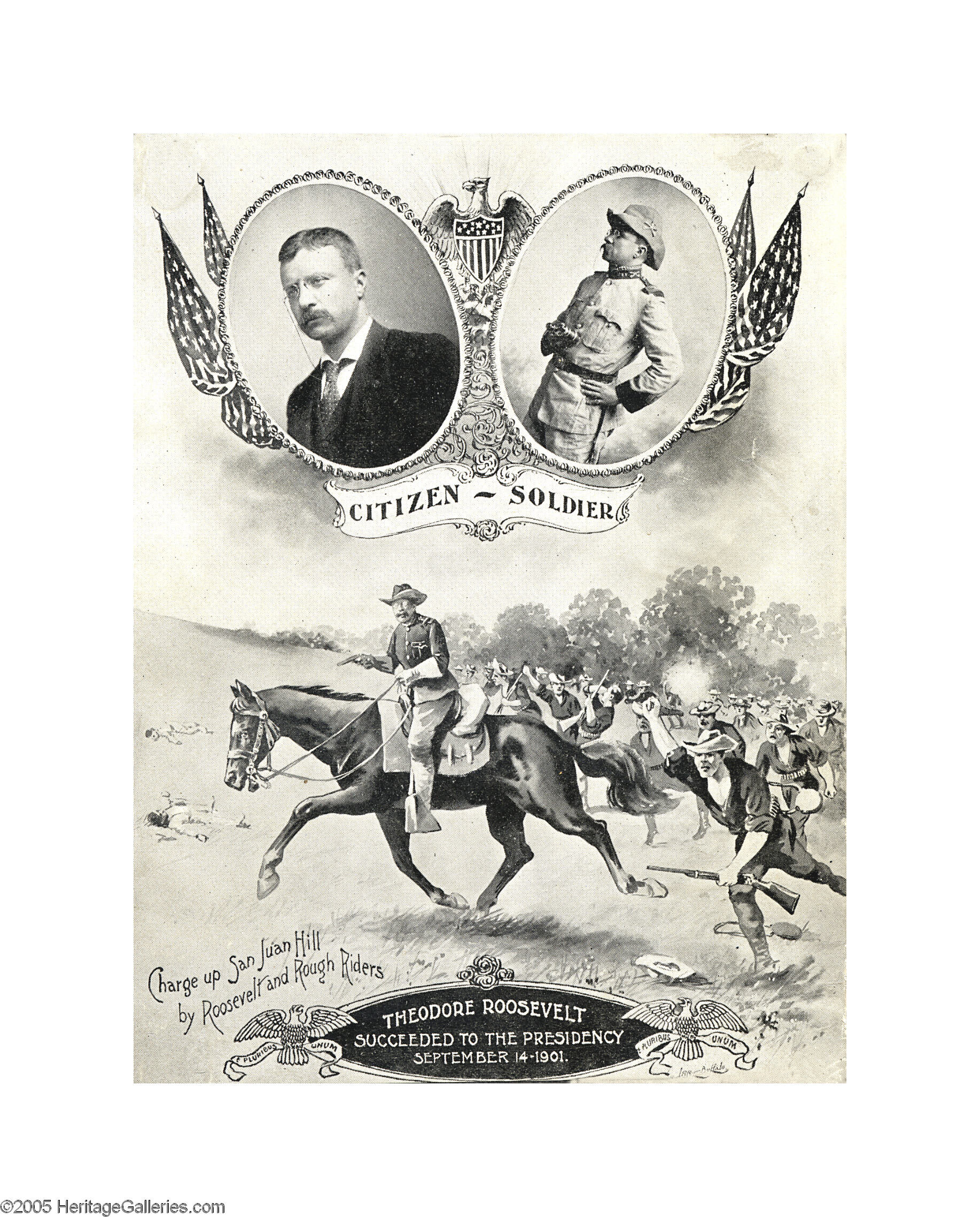 Rough Rider Teddy Roosevelt Cabinet Card This 5 1 4 X 7 1 4