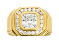 Estate Jewelry:Rings, Gentleman's Diamond, Gold Ring. ...