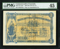 Australia Commonwealth of Australia £1 ND (1914-1915) Pick 1B R19F. Overprint on Australia A111a