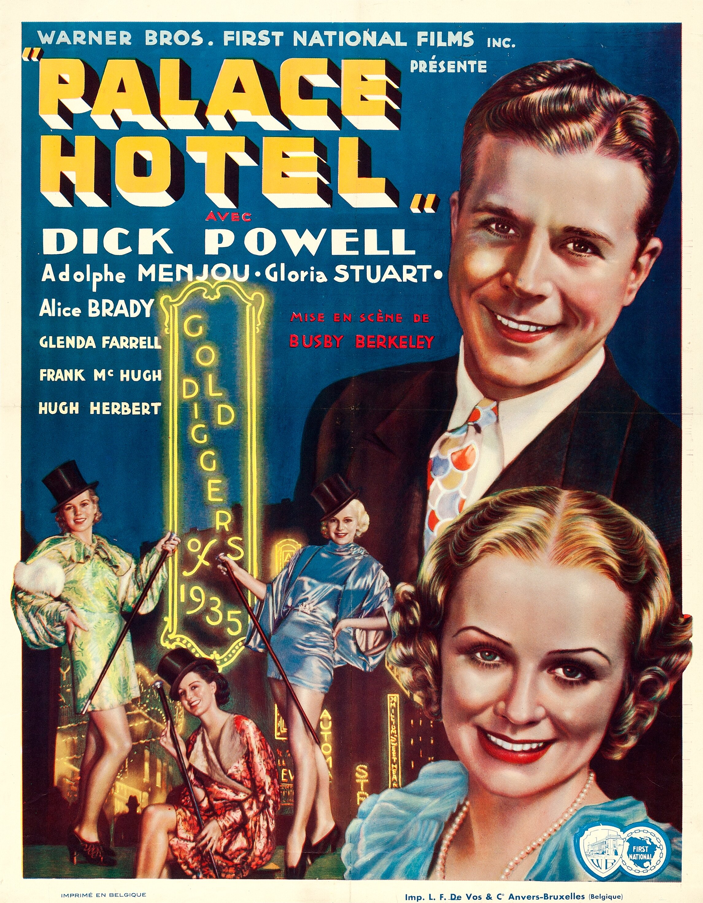 GOLD DIGGERS OF 1935, Gloria Stuart on insert poster, 1935 Stock
