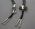 Other, Two Contemporary Zuni Bolo Ties. Bernice Leekity and Virgil and
Shirley Benn. c. 1980. ... (Total: 2 )