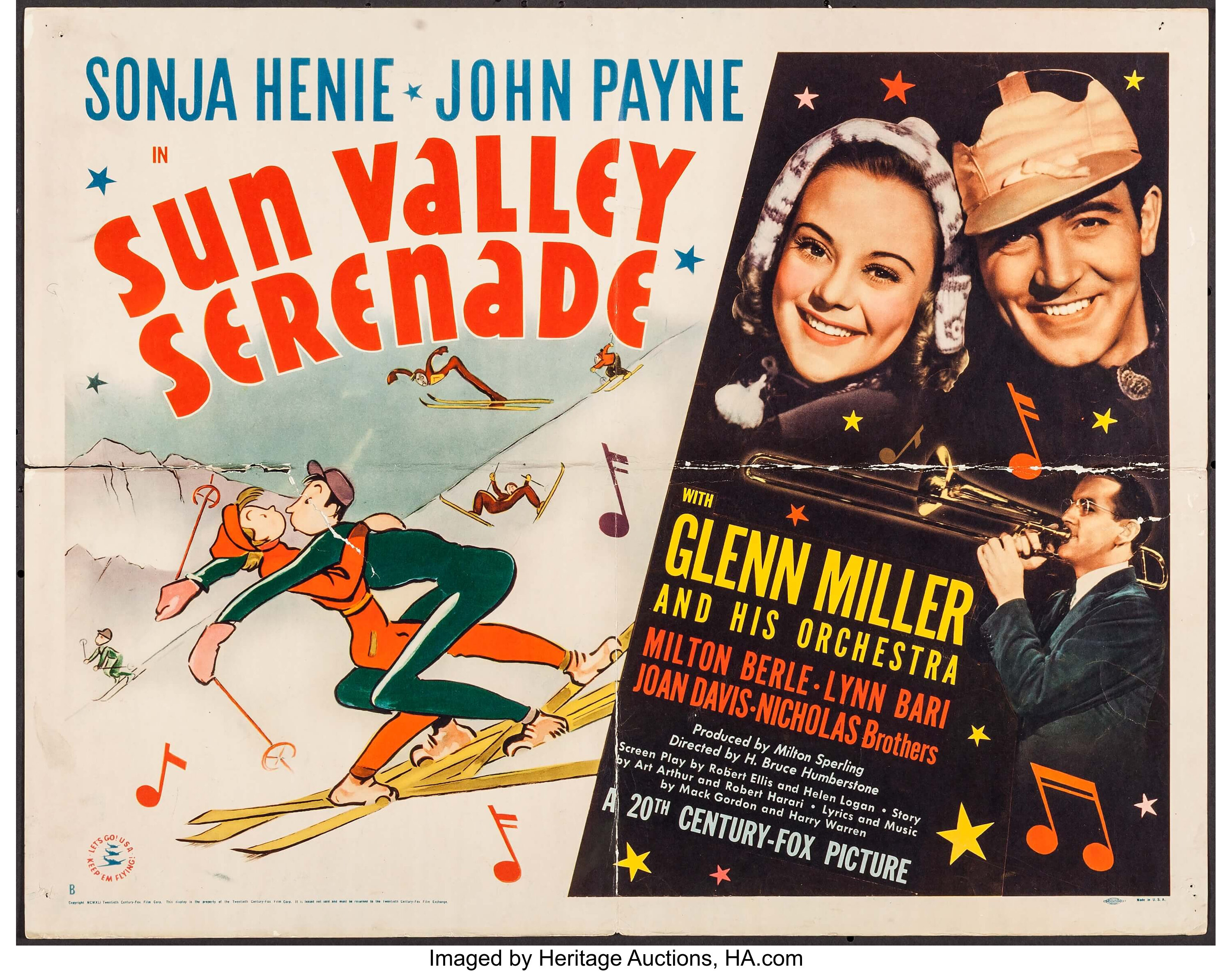 Sun Valley Serenade (20th Century Fox, 1941). Half Sheet (22" X | Lot  #52370 | Heritage Auctions