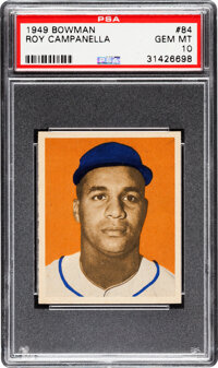 Lot Detail - Framed Roy Campanella Autographed Baseball Skin (JSA