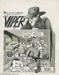 Original Comic Art:Complete Story, Art Spiegelman - Real Pulp #1 Complete 5-page Story "Pop Goes the
Poppa" Original Art (Print Mint, 1971). "Vhen Vickedness S...