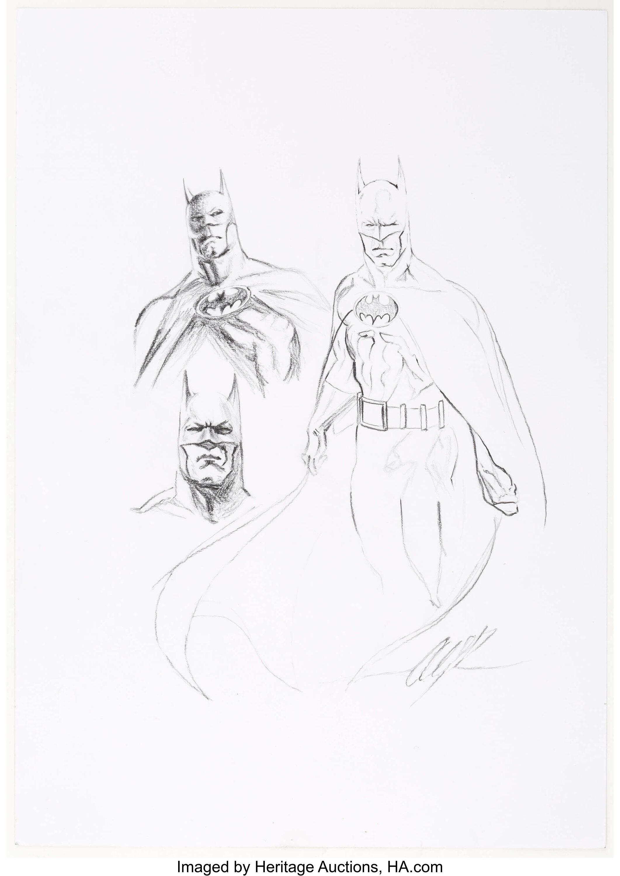 Alex Ross - Original Preliminary Sketches of Batman Original Art | Lot  #11153 | Heritage Auctions