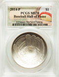 Modern Issues, 2014-P $1 Baseball Hall of Fame Silver Dollar MS70 PCGS. PCGS
Population: (651). NGC Census: (7749). CDN: $80 Whsle. Bid fo...