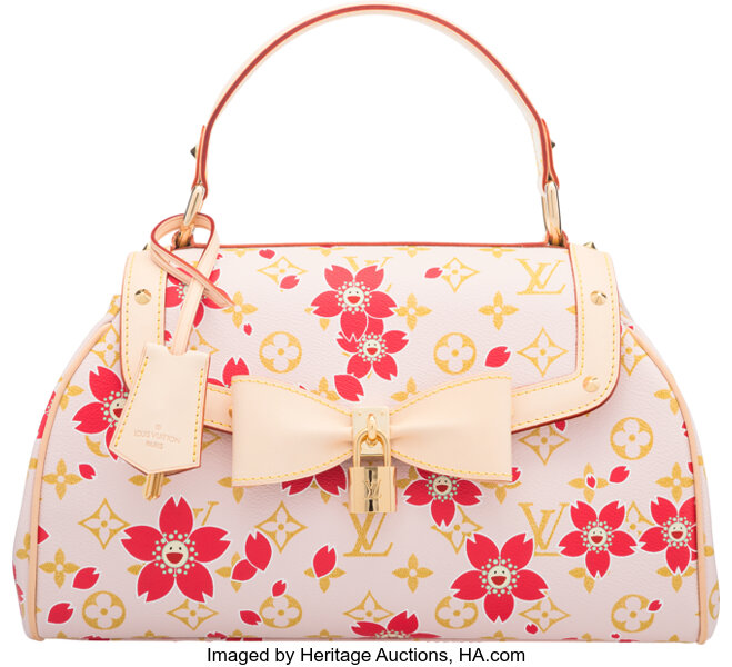 Louis Vuitton Monogram Red Cherry Blossom Sac Retro Bag. Condition:, Lot  #58107