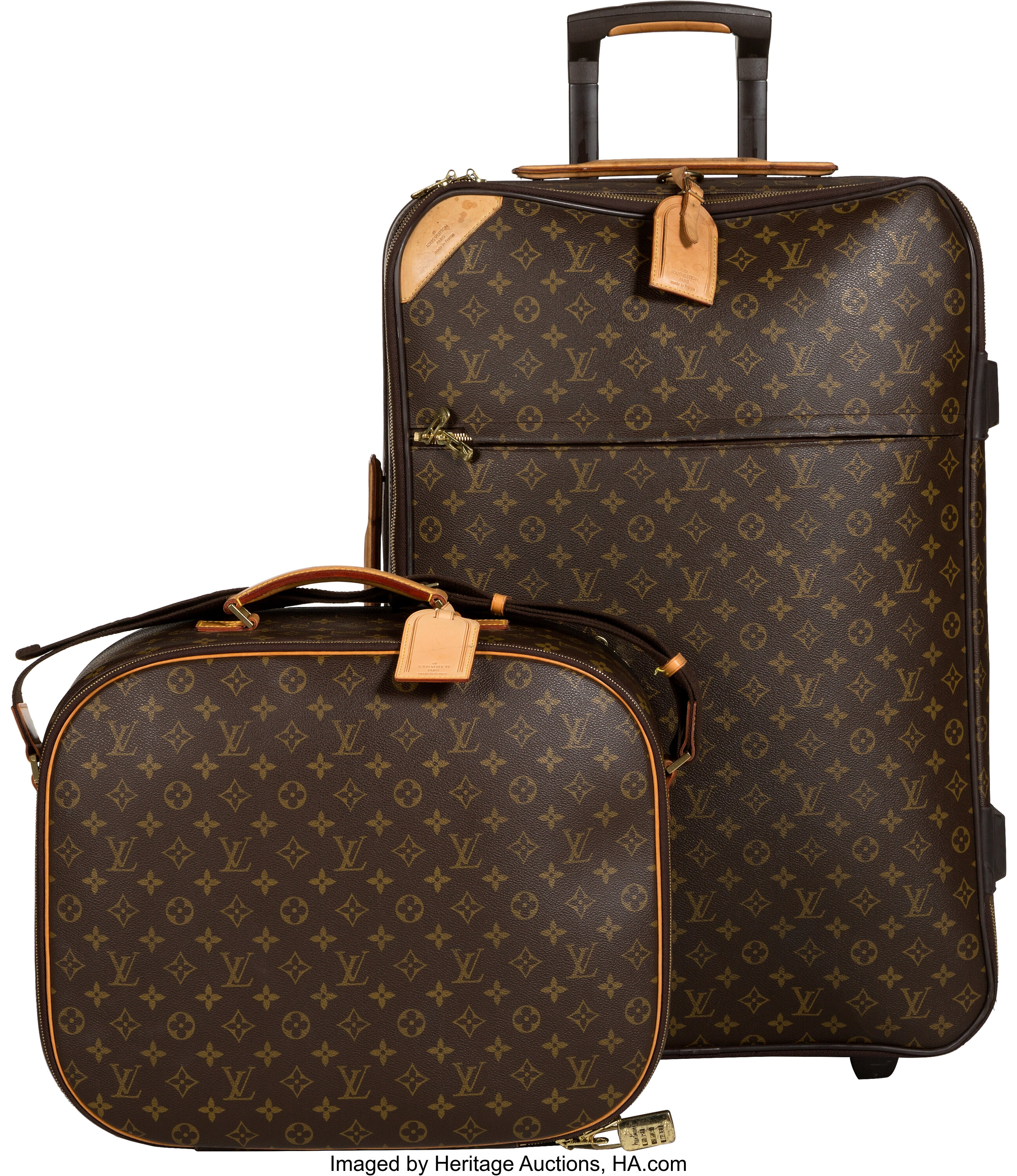 Louis Vuitton Set of Two: Classic Monogram Coated Canvas Pegase 65, Lot  #58456