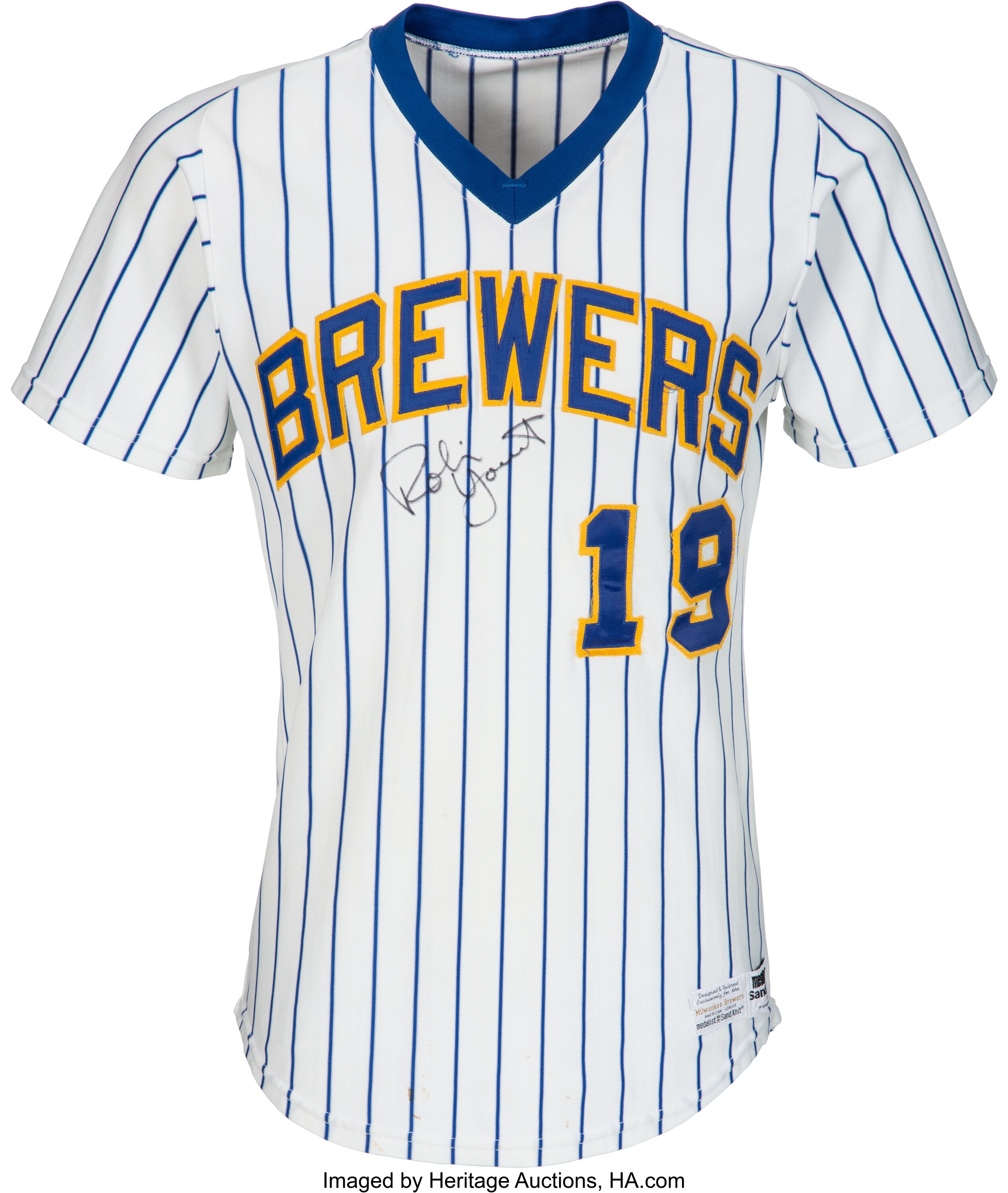 1982 Robin Yount Game Worn & Signed Milwaukee Brewers Jersey with, Lot  #80582