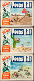 Movie Posters:Animation, Pecos Bill (RKO, R-1954). Lobby Cards (3) (11" X 14"). Animation..
... (Total: 3 Items)