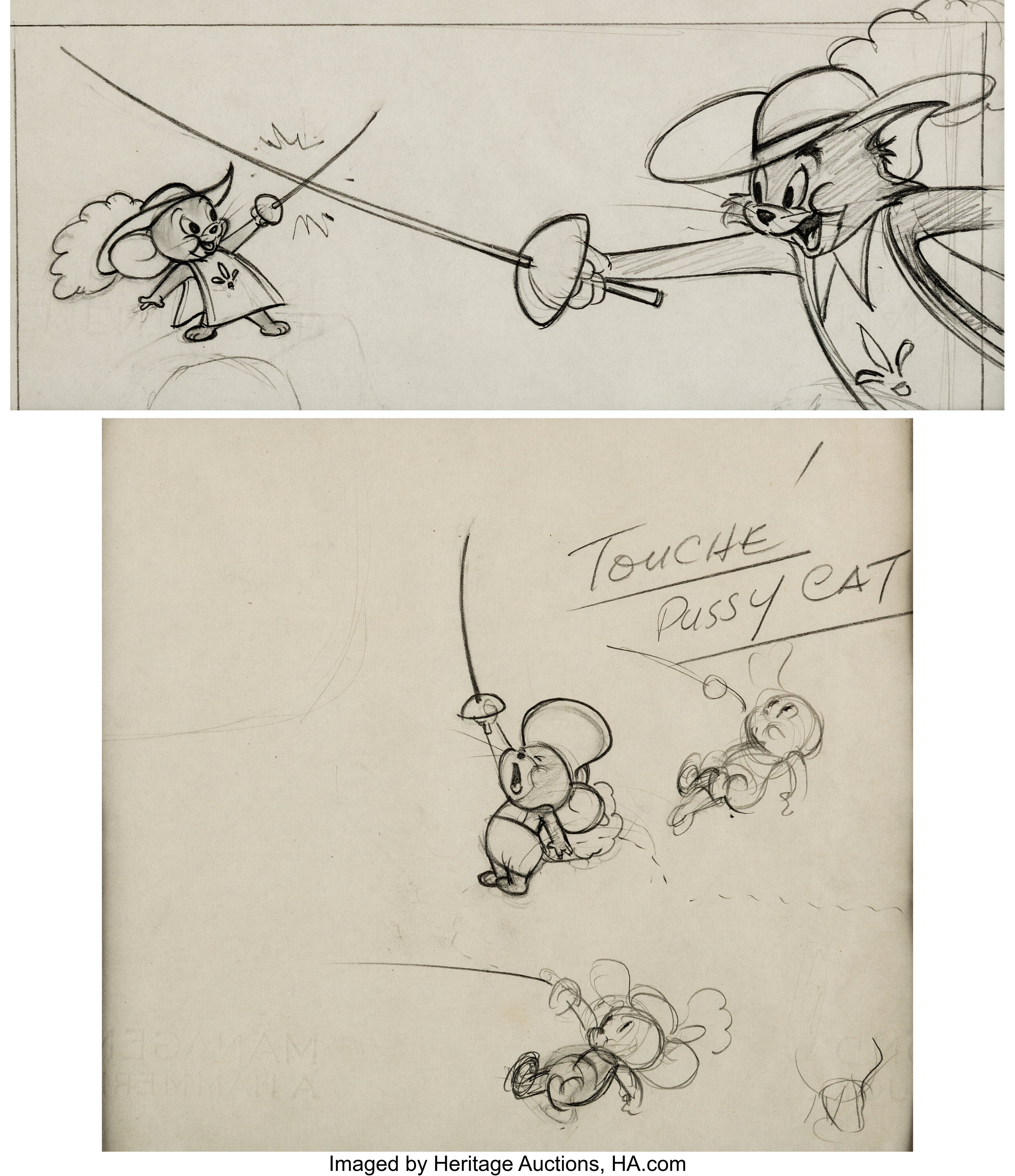 Touche Pussycat Tom Jerry And Tuffy Layout Drawings Group Of 2 Lot Heritage Auctions