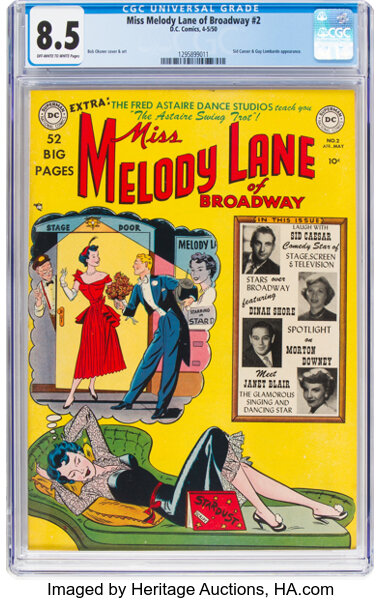 Golden Age (1938-1955):Humor, Miss Melody Lane of Broadway #2 (DC, 1950) CGC VF+ 8.5 Off-white to white pages....