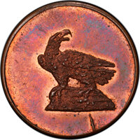 1792-Dated CENT Circa 1859 Dickeson Restrike Token, Breen-1380, Judd-C1792-1, MS64 Red and Brown PCGS Secure....(PCGS# 6...
