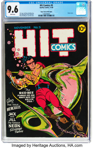 Golden Age (1938-1955):Superhero, Hit Comics #5 Mile High Pedigree (Quality, 1940) CGC NM+ 9.6 Whitepages....