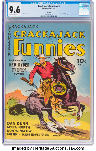 Golden Age (1938-1955):Western, Crackajack Funnies #9 File Copy (Dell, 1939) CGC NM+ 9.6 Off-whiteto white pages....