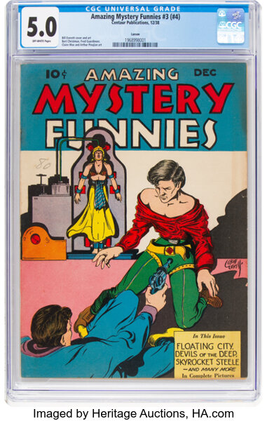 Golden Age (1938-1955):Superhero, Amazing Mystery Funnies #3 (#4) Larson Pedigree (Centaur, 1938) CGC VG/FN 5.0 Off-white pages....