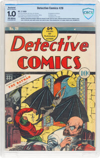 Detective Comics #29 Incomplete (DC, 1939) CBCS Restored FR 1.0 Moderate to Extensive (A) Off-white pages