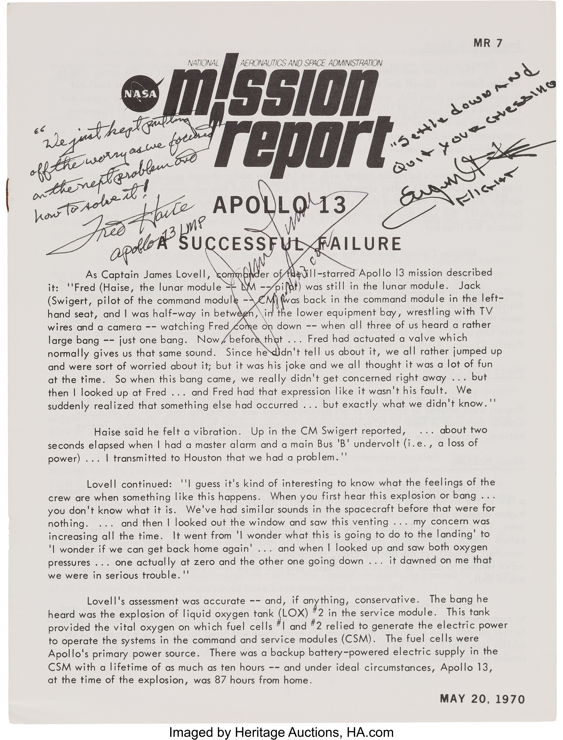 NASA Mission Reports Apollo 13