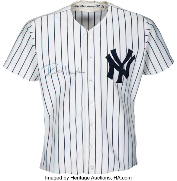 1987 Rickey Henderson Game Worn & Signed New York Yankees, Lot #56480