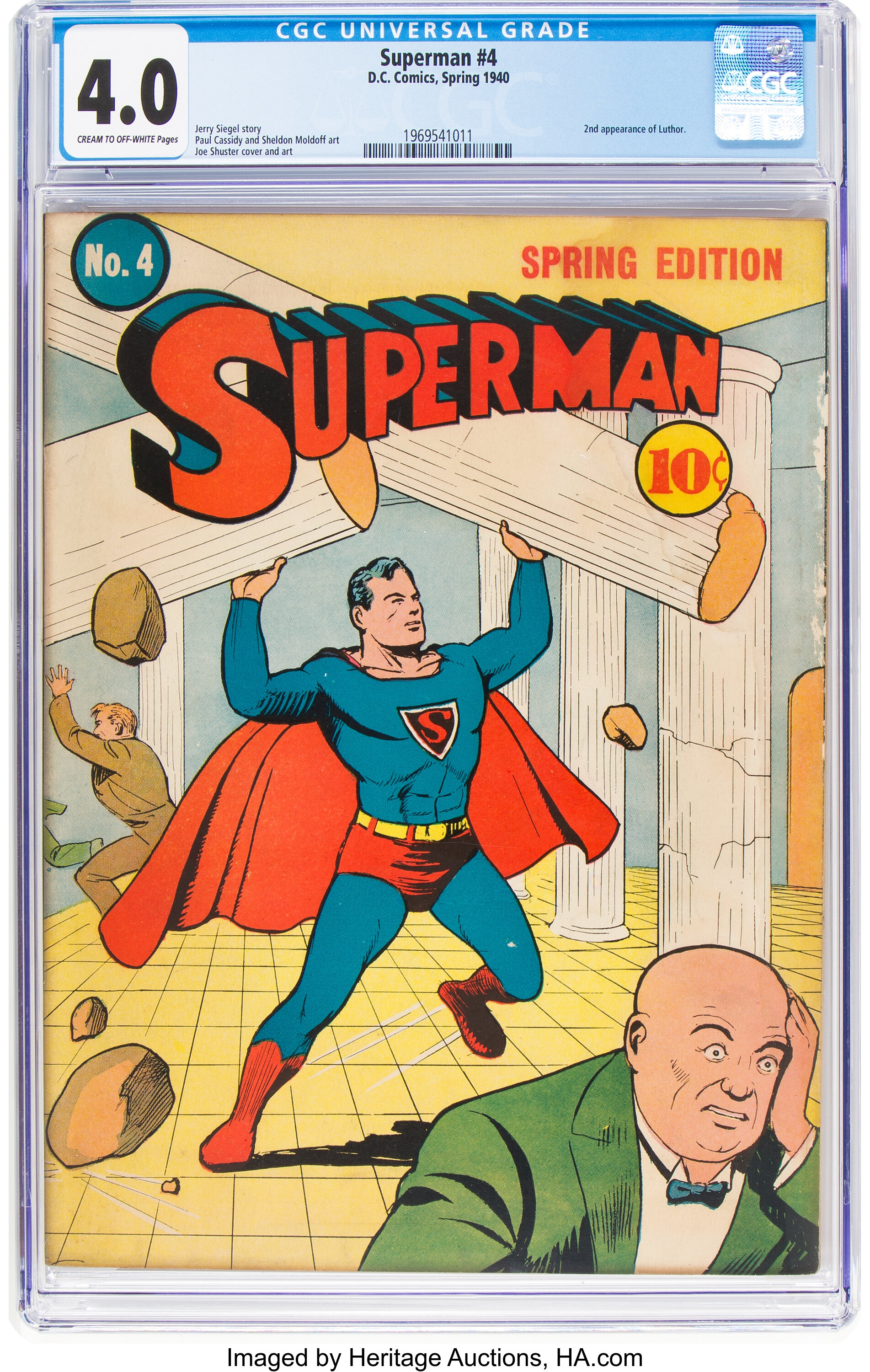 Superman #4 (DC, 1940) CGC VG  Cream to off-white pages.... | Lot #94647  | Heritage Auctions