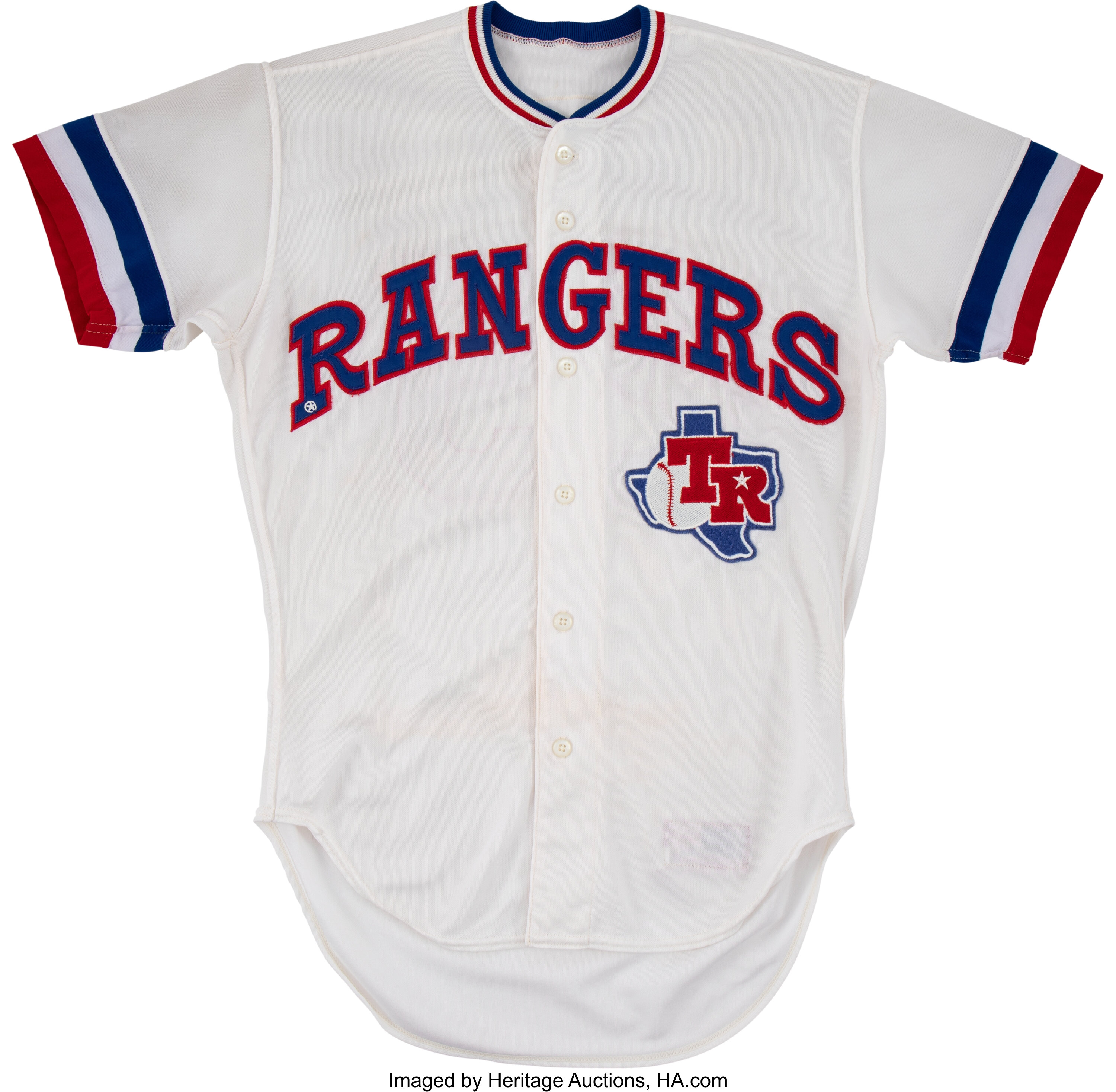 texas rangers game used jersey