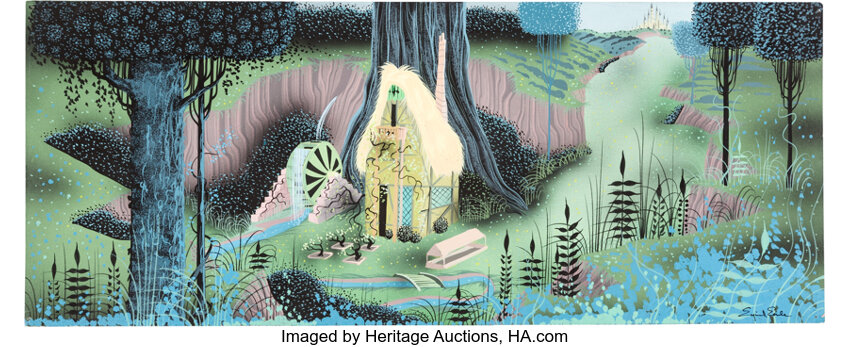 Eyvind Earle Sleeping Beauty Woodcutter S Cottage Concept Color