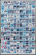 Baseball Cards:Sets, 1984 Fleer Update Baseball Complete Set Uncut Sheet. ...