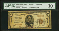 New Bern, NC - $5 1929 Ty. 1 The First NB Ch. # 13298 PMG Very Good 10 Net