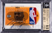 2002-03 Upper Deck NBA Logo Mania Michael Jordan Logoman Autograph 1/1 #MJ2NBA BGS Gem Mint 9.5 - 10 Autograph