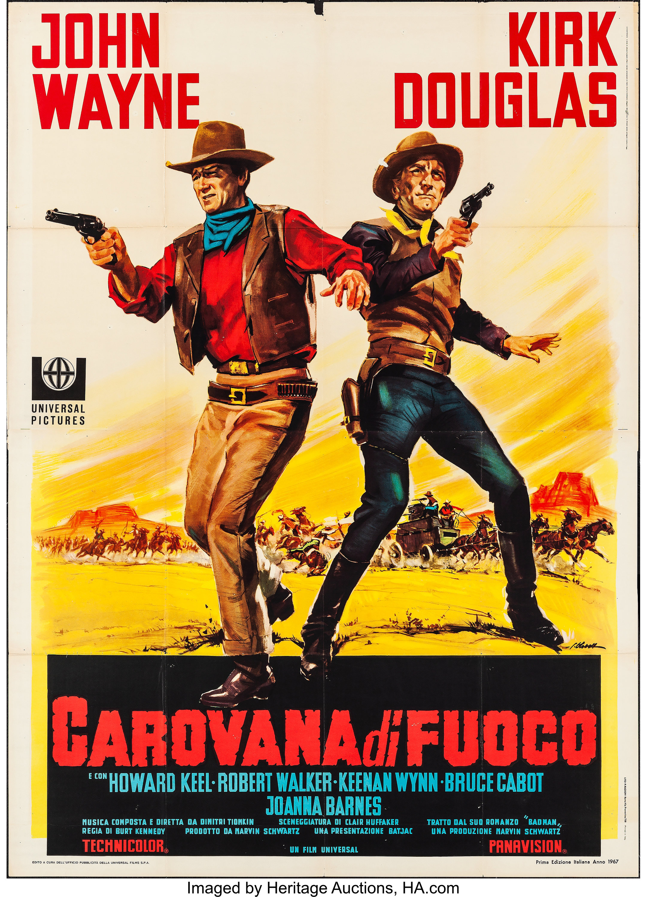 John Wayne movie poster print 4 1967 The War Wagon 
