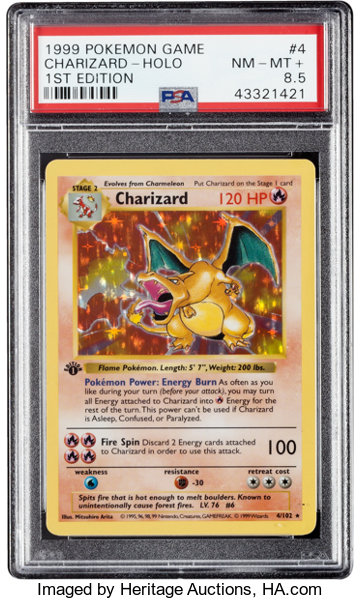 Pokémon Charizard 4 First Edition Base Set Rare Hologram