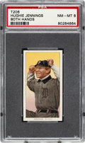 Baseball Cards:Singles (Pre-1930), 1909-11 T206 Sovereign 350 Hughie Jennings (Both Hands Show) PSA
NM-MT 8....